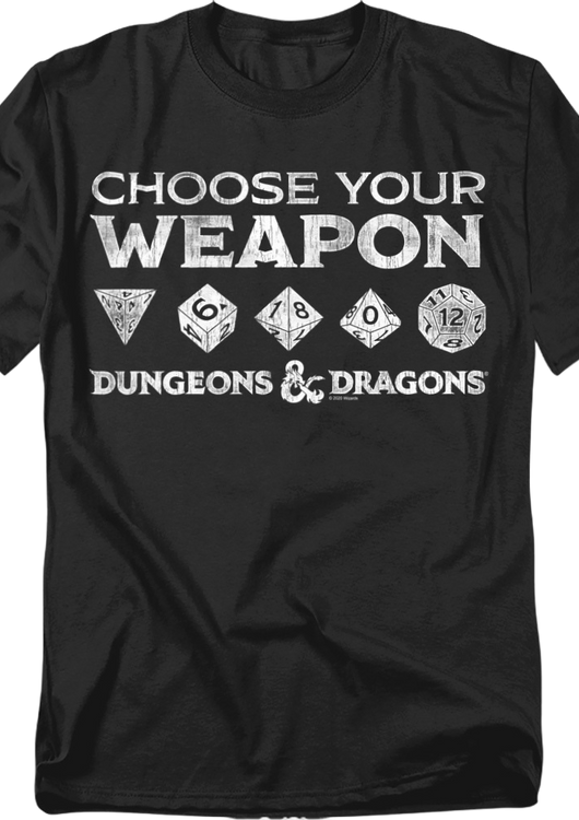 Choose Your Weapon Dungeons & Dragons T-Shirt - main product image