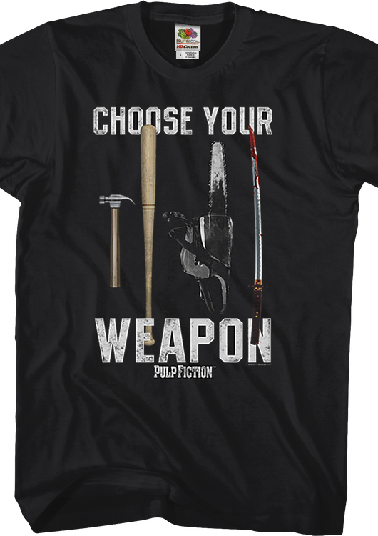 Choose Your Weapon Pulp Fiction T-Shirt - main product image
