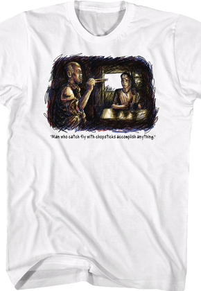 Chopsticks Sketch Karate Kid T-Shirt
