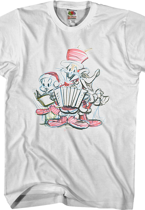 Christmas Caroling Sketch Looney Tunes T-Shirt