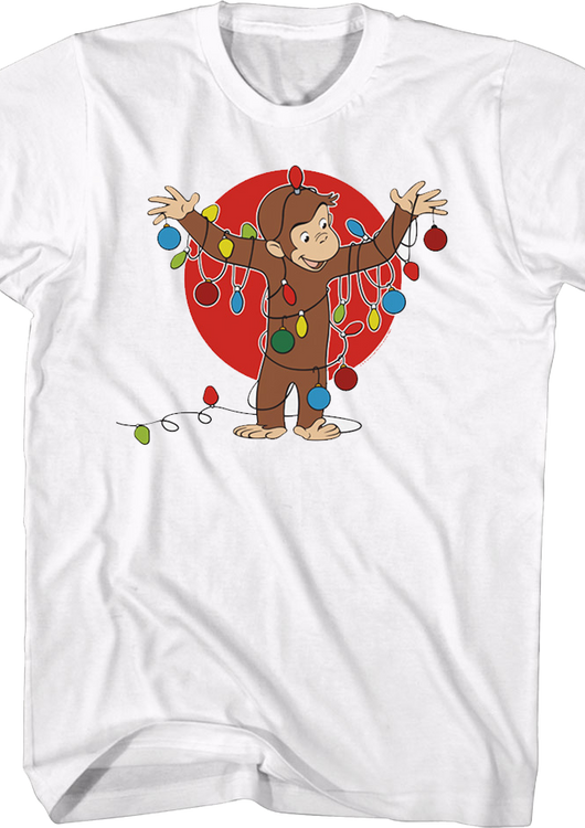 Christmas Lights Curious George T-Shirt - main product image