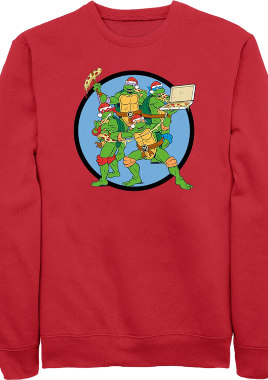 Christmas Pizza Teenage Mutant Ninja Turtles Sweatshirt - main product image