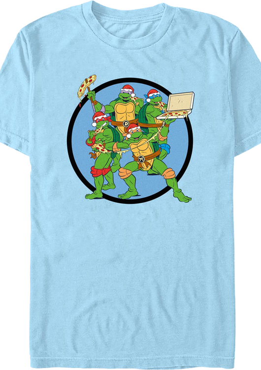 Christmas Pizza Teenage Mutant Ninja Turtles T-Shirt - main product image