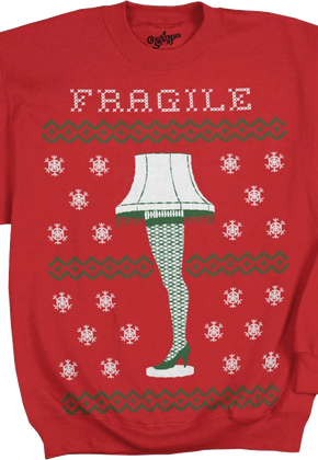 Christmas Story Fragile Faux Ugly Sweater