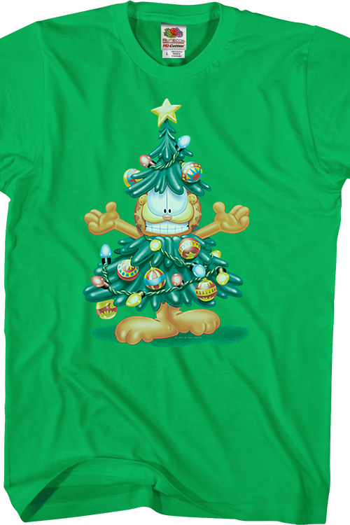 Christmas Tree Garfield T-Shirt - main product image