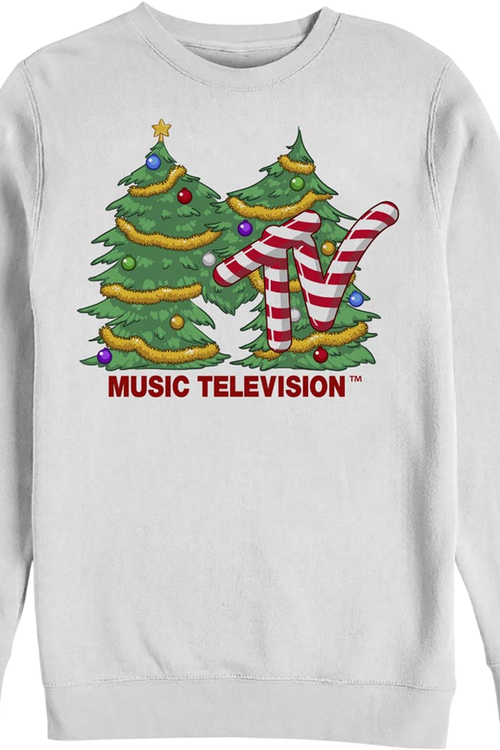 White Christmas Tree Logo MTV Sweatshirtmain product image