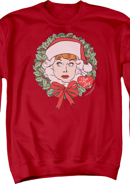 Christmas Wreath I Love Lucy Sweatshirt - main product image