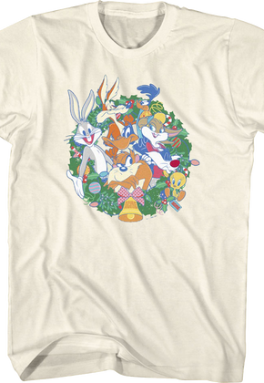 Christmas Wreath Looney Tunes T-Shirt