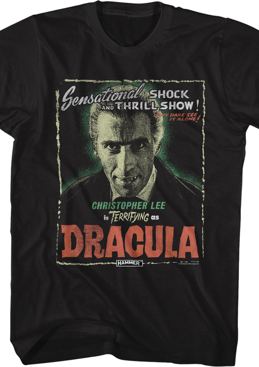 Christopher Lee As Dracula Hammer Films T-Shirt - main product image