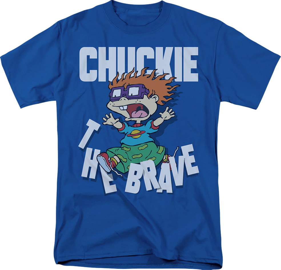 Rugrats Chuckie The Brave Adult T-Shirt Royal Blue x Large, image size:984x947