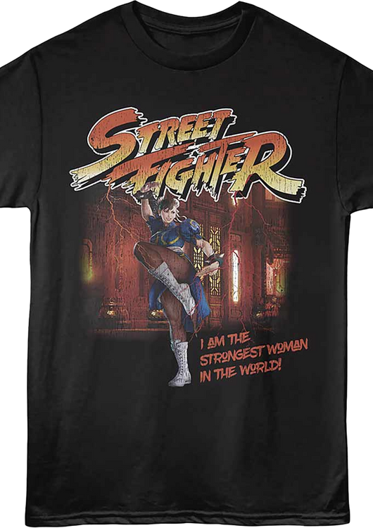 Chun-Li Strongest Woman Street Fighter T-Shirt - main product image