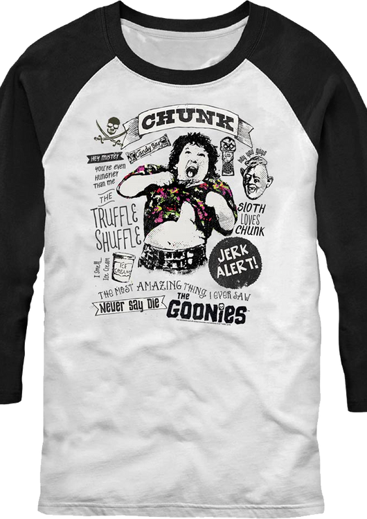 Chunk Collage Goonies Raglan Baseball Shirt - main product image