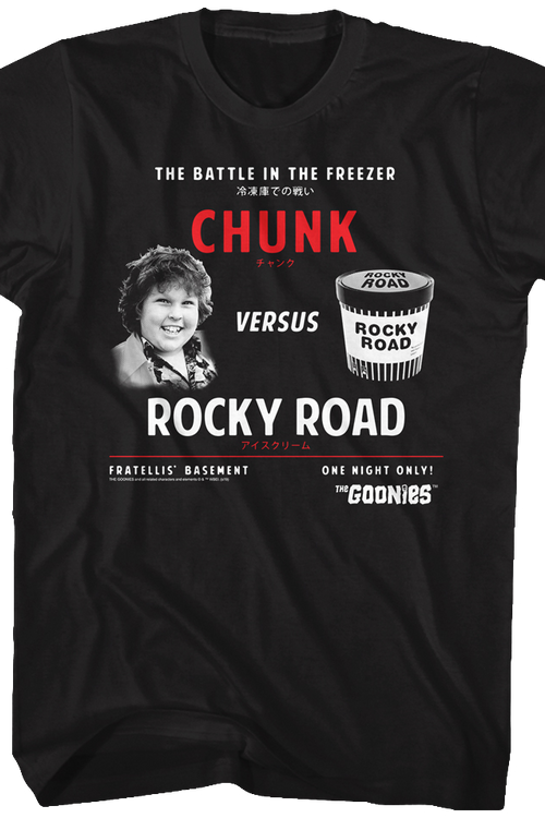 Chunk Versus Rocky Road Goonies T-Shirtmain product image