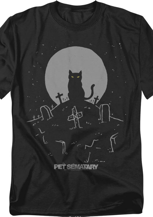 Church With Tombstones Pet Sematary T-Shirt - main product image