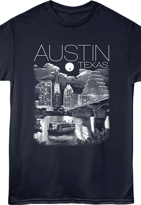 City At Night Austin Texas T-Shirt