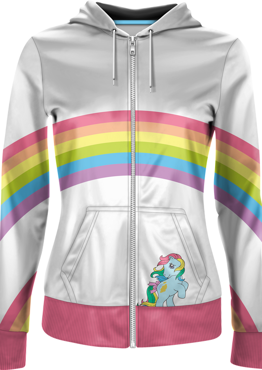 Ladies Classic Rainbow My Little Pony Zip-Up Hoodie - main product image