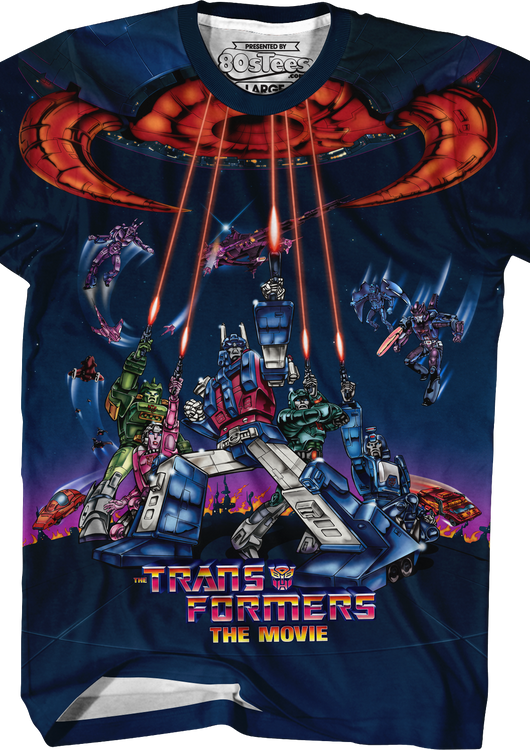 Classic 1986 Movie Poster Transformers T-Shirt - main product image