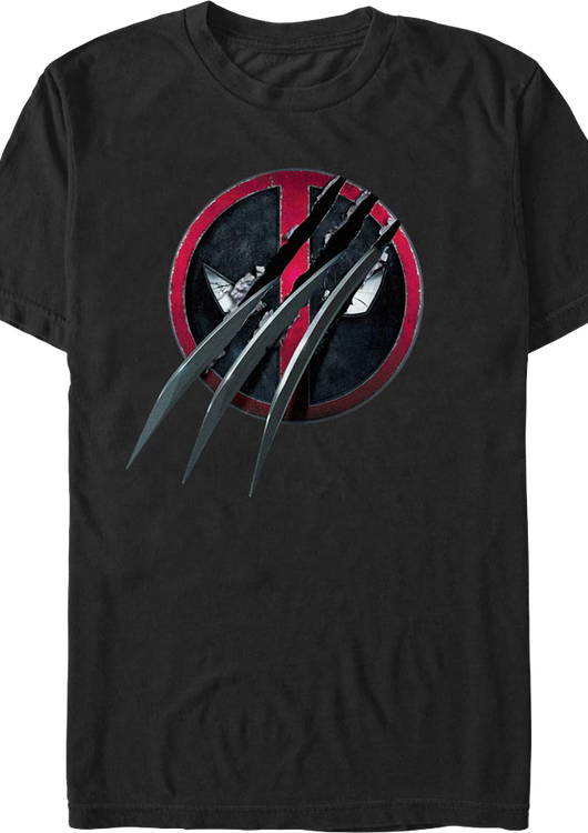 Clawed Logo Deadpool & Wolverine Marvel Comics T-Shirt - main product image