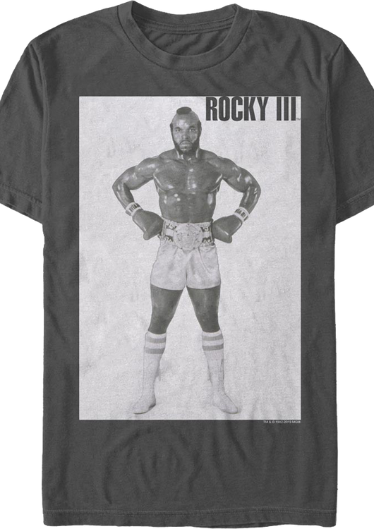 Clubber Lang Black & White Photo Rocky III T-Shirt - main product image