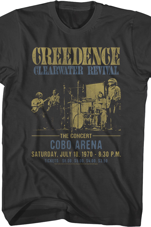 Cobo Arena Concert Creedence Clearwater Revival T-Shirtmain product image
