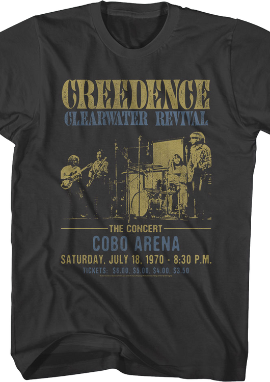 Cobo Arena Concert Creedence Clearwater Revival T-Shirt - main product image