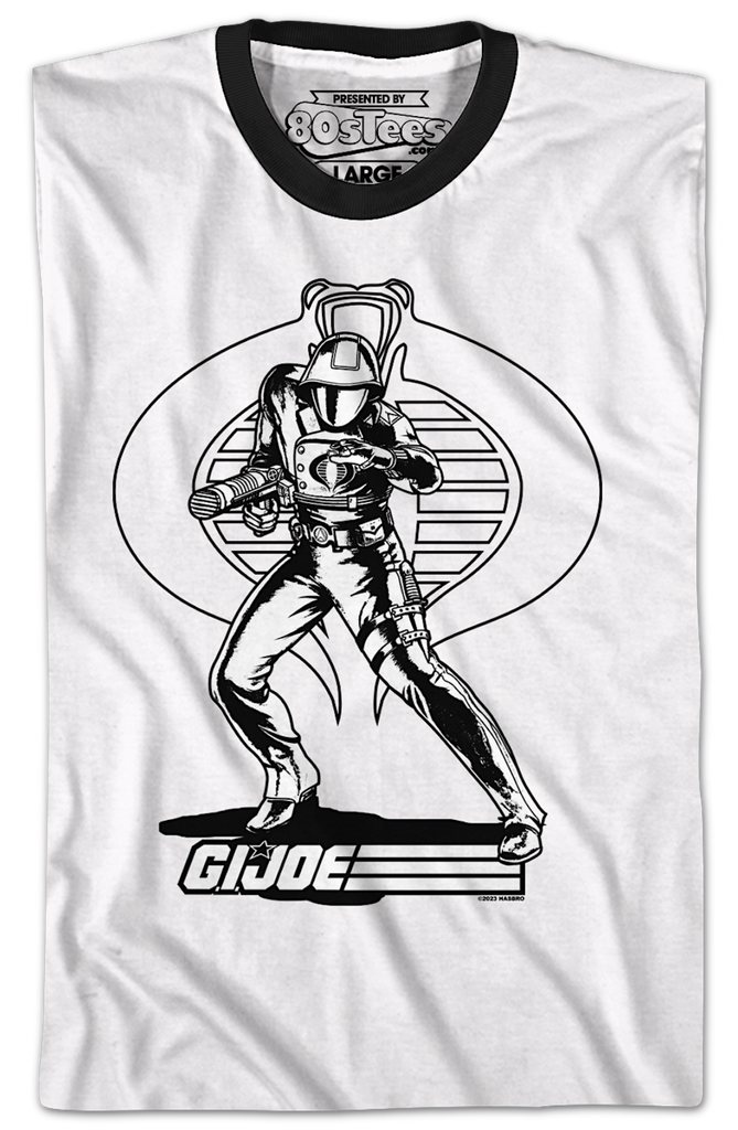 Cobra Commander Noir GI Joe Ringer Shirt