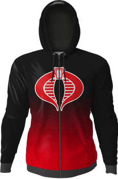 Icon Fade Activewear GI JOE Cobra Commander Premium Zippered Hooded Jacket