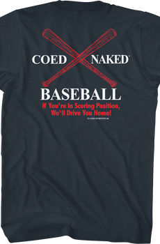 Baseball Coed Naked T-Shirt