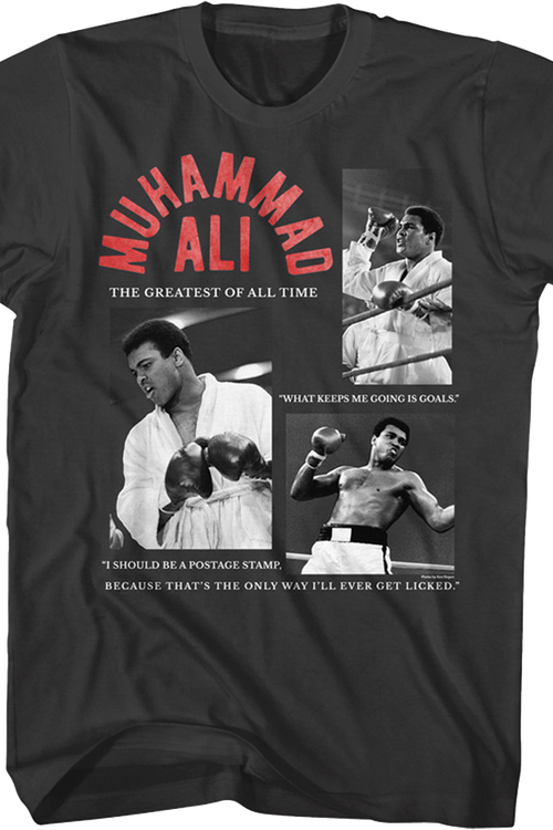 Collage And Quotes Muhammad Ali T-Shirtmain product image