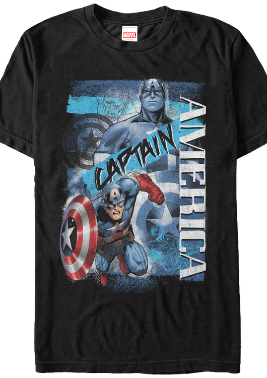 Collage Captain America T-Shirt - main product image