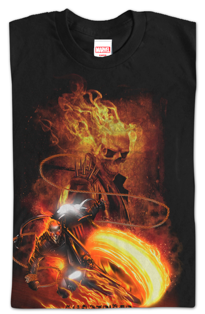 Ghost Ridge Shirt Collage Ghost Rider T-Shirt Marvel Comics