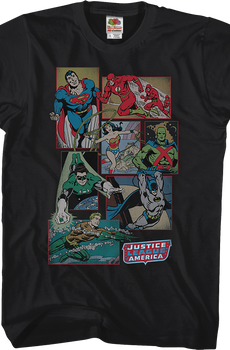 Collage Justice League of America T-Shirt