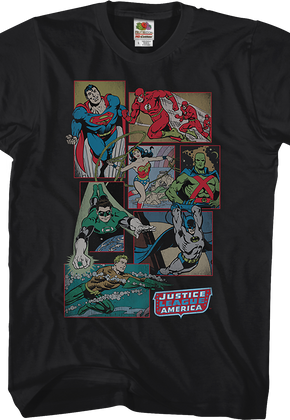 Collage Justice League of America T-Shirt