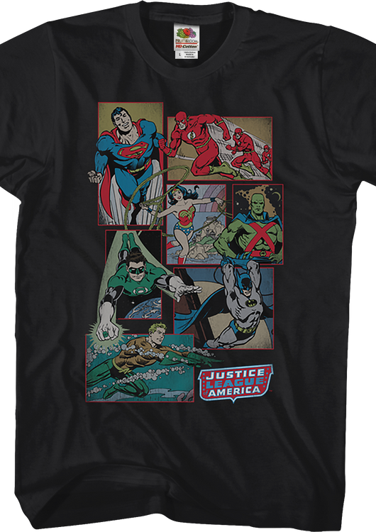 Collage Justice League of America T-Shirt - main product image