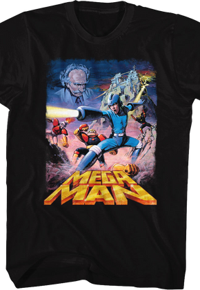 Collage Poster Mega Man T-Shirt