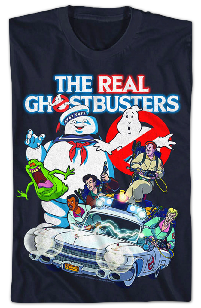 Collage Real Ghostbusters T-Shirt: Ghostbusters Mens T-Shirt