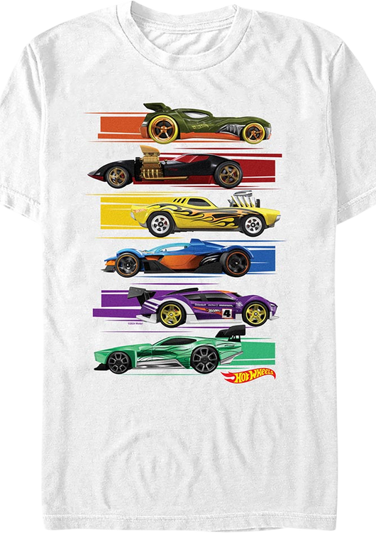 Colorful Cars Hot Wheels T-Shirt - main product image
