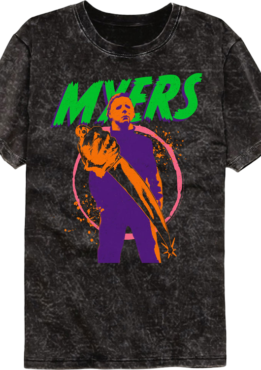 Colorful Shape Halloween Mineral Wash T-Shirt - main product image