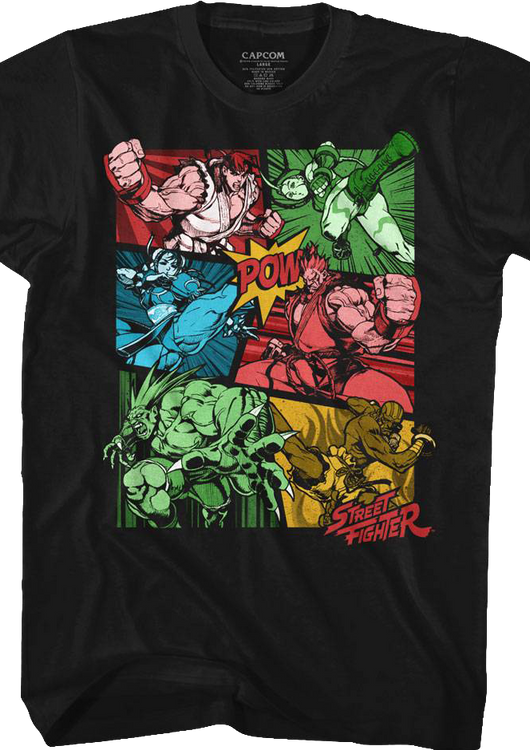 Comic Book Action Street Fighter T-Shirt - main product image
