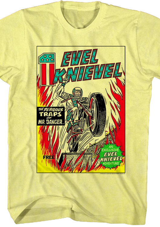 Comic Book Cover Evel Knievel T-Shirt - main product image