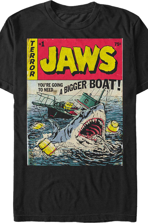 Comic Book Cover Jaws T-Shirtmain product image