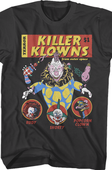 Comic Book Cover Killer Klowns From Outer Space T-Shirt