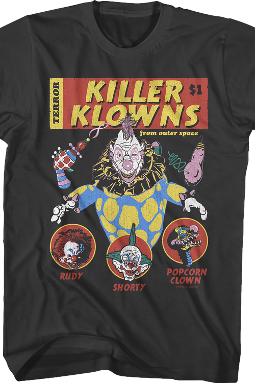 Comic Book Cover Killer Klowns From Outer Space T-Shirt - main product image