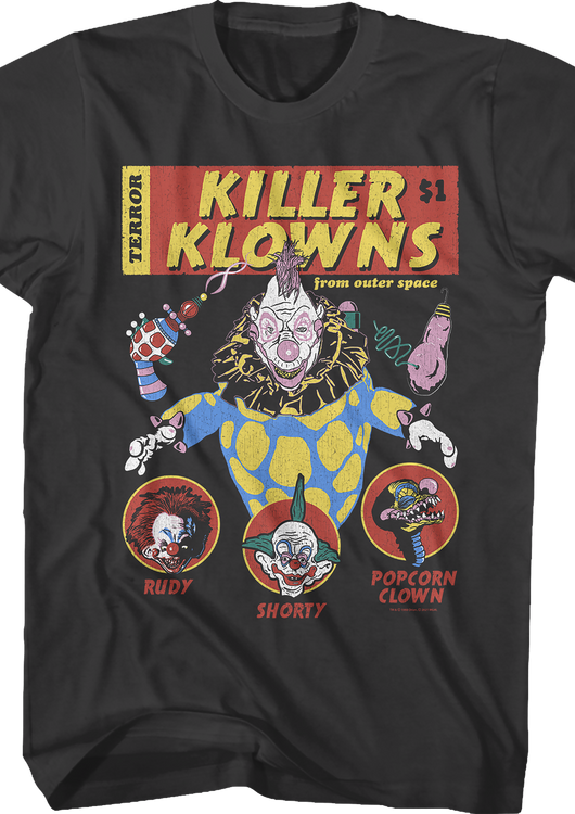 Comic Book Cover Killer Klowns From Outer Space T-Shirt - main product image