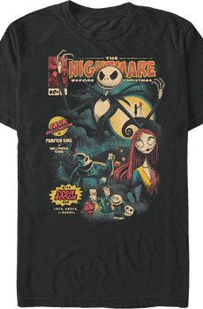 Comic Book Cover Nightmare Before Christmas T-Shirt