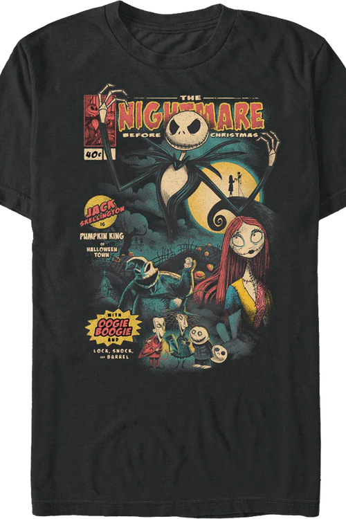 Comic Book Cover Nightmare Before Christmas T-Shirt - main product image