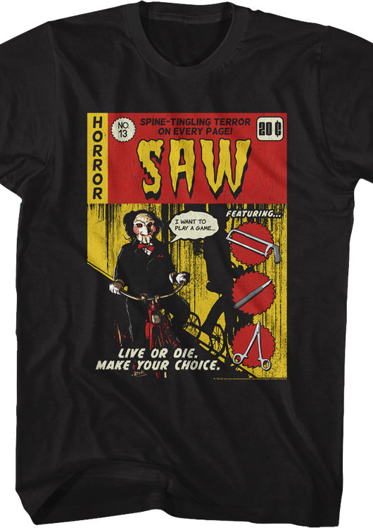 Comic Book Cover Saw T-Shirt - main product image