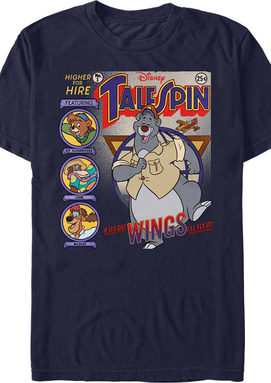 Comic Book Cover TaleSpin T-Shirt - main product image
