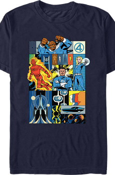 Comic Panels Fantastic Four T-Shirt