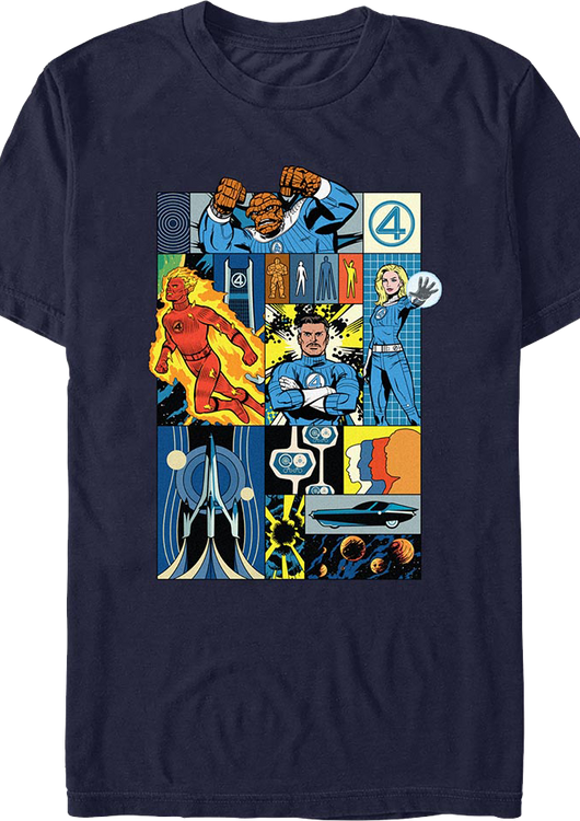 Comic Panels Fantastic Four T-Shirt - main product image